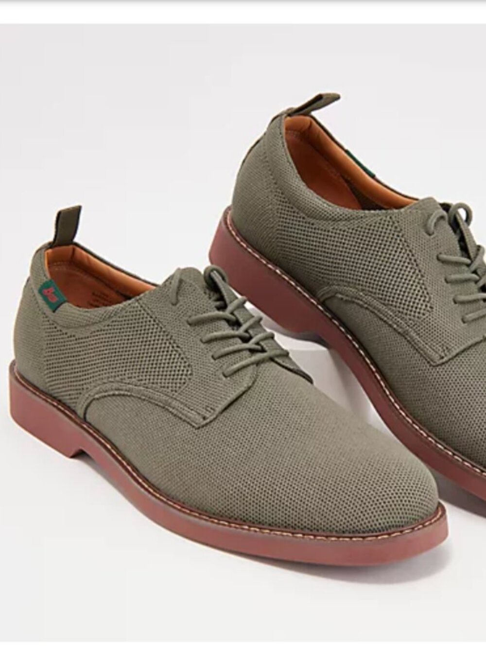 NWT G.H. Bass Originals Men's Oxford Shoes - Pasadena Knit Army Green